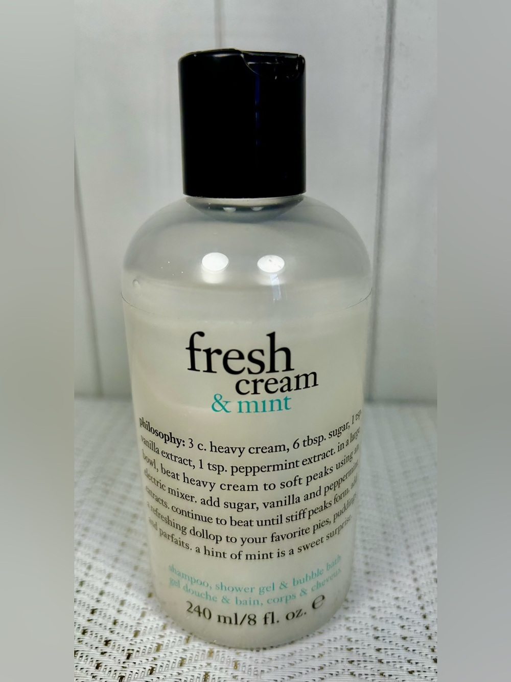 Philosophy Fresh Cream & Mint Shower Gel Shampoo Bubble Bath
